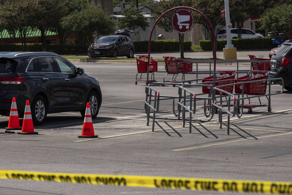crime scene at a Target store