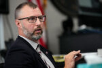 FBI Agent Scott Lawson testifies during a preliminary hearing for accused quadruple murder suspect, Austin Drummond