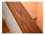 bloody fingerprint on banister