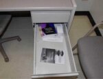 books in drawer