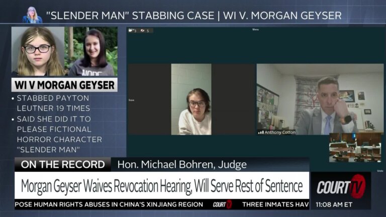 Slender Man Stabber Morgan Geyser Won't Fight Effort to Revoke Her Release