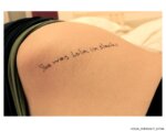 words written on body