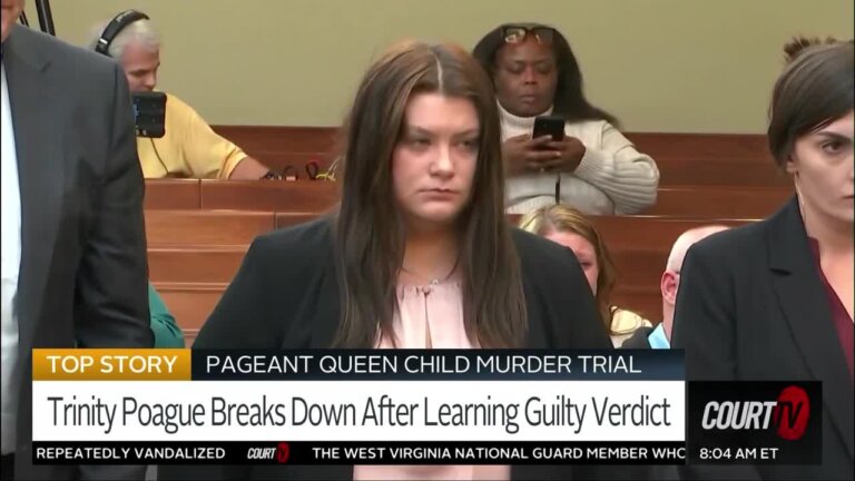 Trinity Poague Breaks Down After Learning Verdict
