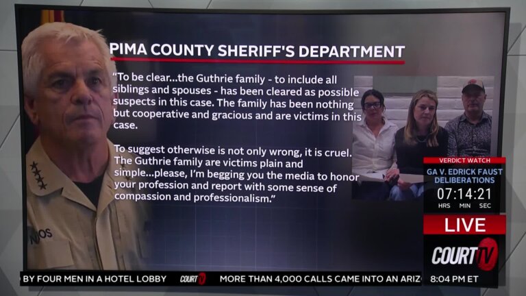Sheriff: Guthrie Family Cleared as Possible Suspects