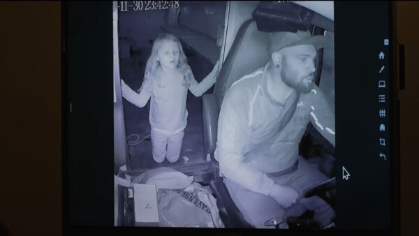 Photo shows 7-year-old Athena Strand in FedEx van before her murder