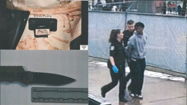 Photos show knife, bloody clothes after murder at high school track meet