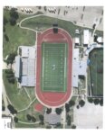 aerial view of football field