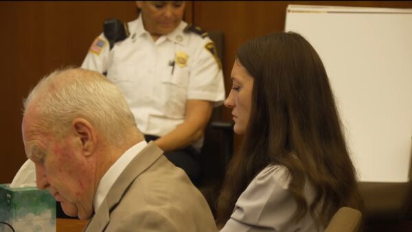Lindsay Clancy sits in court