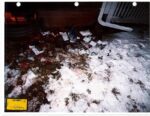 medical debris on the ground outside clancy home