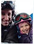 Patrick and Cora Clancy skiing