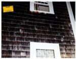 Exterior of window frame at Clancy home. (court exhibit)