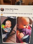 Social media post of baby