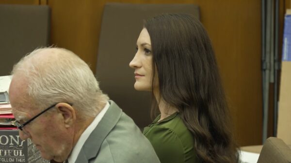 Lindsay Clancy sits in court