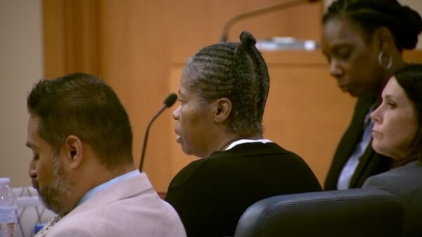 Vickie Williams sits in court