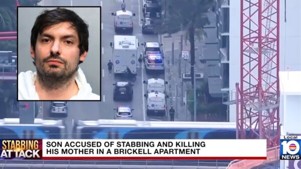 Man stabbed visiting mother to death, then asked food delivery worker to call 911, police say