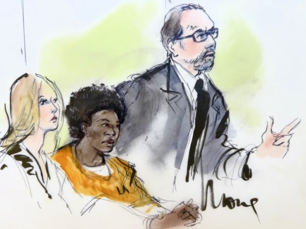 courtroom sketch of d4vd in court