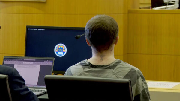 Jayden Frost sits in court