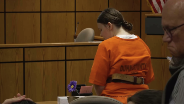 Addison Bowell stands in court